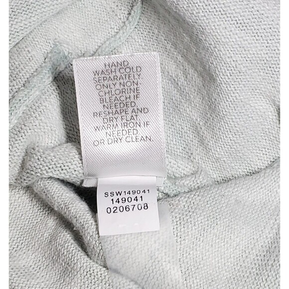 Mint Green Seamed Tunic Top XS Fits M/L V-Neck Long Sleeve Relaxed Fit - Picture 5 of 15